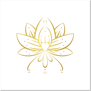 Lotus - Golden Heart Posters and Art